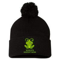 Worlds Dopest Mom Pom Pom 12in Knit Beanie