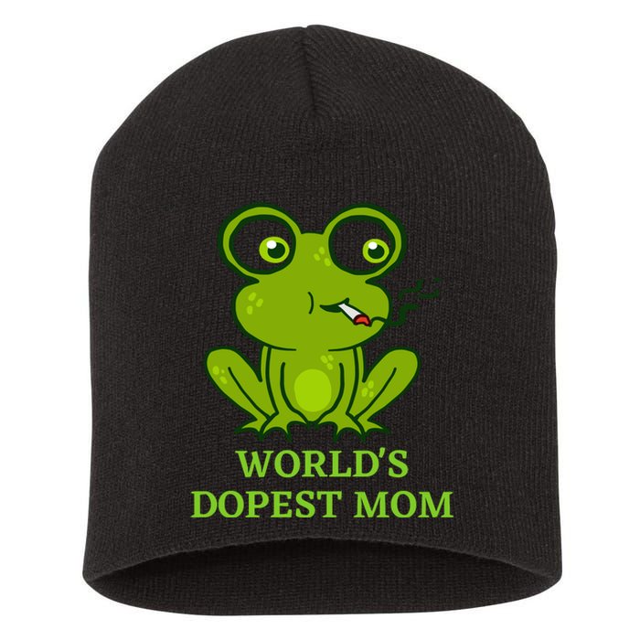 Worlds Dopest Mom Short Acrylic Beanie