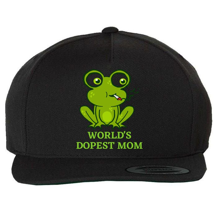 Worlds Dopest Mom Wool Snapback Cap