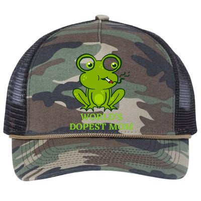 Worlds Dopest Mom Retro Rope Trucker Hat Cap