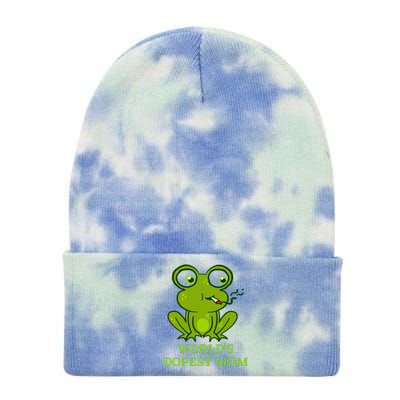 Worlds Dopest Mom Tie Dye 12in Knit Beanie