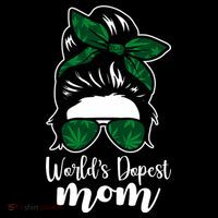 World's Dopest Mom Weed Hair Bun Tall T-Shirt