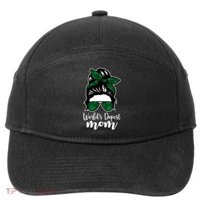 World's Dopest Mom Weed Hair Bun 7-Panel Snapback Hat