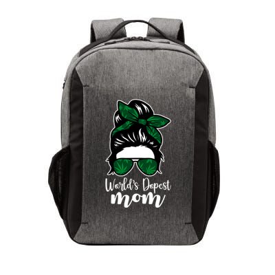 World's Dopest Mom Weed Hair Bun Vector Backpack