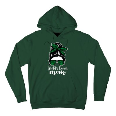 World's Dopest Mom Weed Hair Bun Hoodie