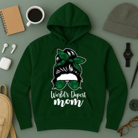 World's Dopest Mom Weed Hair Bun Hoodie