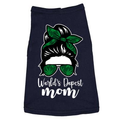 World's Dopest Mom Weed Hair Bun Doggie Tank