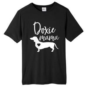 Womens Doxie Mama Dachshund Mom Funny Wiener Dog Gift VNeck Tall Fusion ChromaSoft Performance T-Shirt