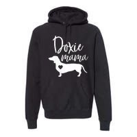 Womens Doxie Mama Dachshund Mom Funny Wiener Dog Gift VNeck Premium Hoodie