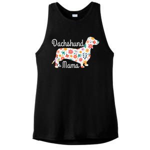 Womens Dachshund Mama Wiener Dog Doxie Mom Funny Cute Gift Cute Ladies PosiCharge Tri-Blend Wicking Tank