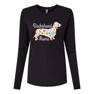 Womens Dachshund Mama Wiener Dog Doxie Mom Funny Cute Gift Cute Womens Cotton Relaxed Long Sleeve T-Shirt