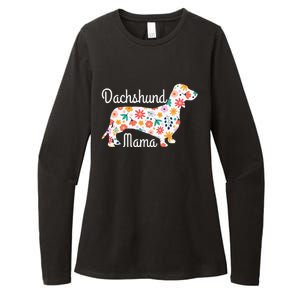 Womens Dachshund Mama Wiener Dog Doxie Mom Funny Cute Gift Cute Womens CVC Long Sleeve Shirt