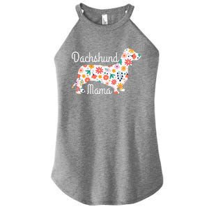 Womens Dachshund Mama Wiener Dog Doxie Mom Funny Cute Gift Cute Women's Perfect Tri Rocker Tank