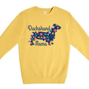 Womens Dachshund Mama Wiener Dog Doxie Mom Funny Cute Gift Gift Premium Crewneck Sweatshirt