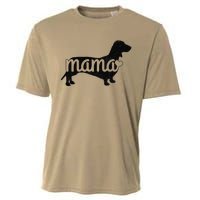 Womens Dachshund Mama Wiener Dog Doxie Mom Funny Cute Gift Cooling Performance Crew T-Shirt