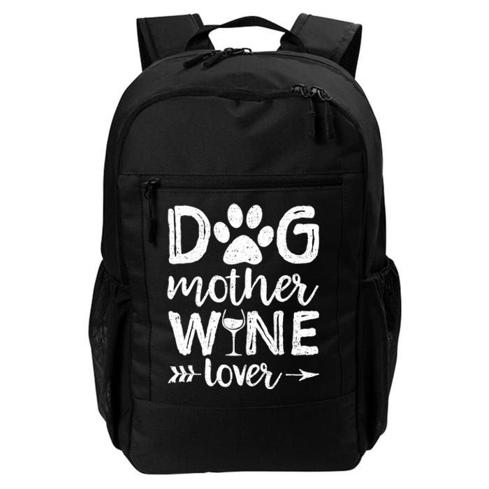 Wo Dog Mother Wine Lover Dog Mom Wine Mother's Day V-Neck Daily Commute Backpack