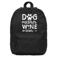 Wo Dog Mother Wine Lover Dog Mom Wine Mother's Day V-Neck 16 in Basic Backpack