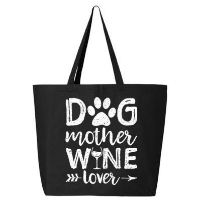 Wo Dog Mother Wine Lover Dog Mom Wine Mother's Day V-Neck 25L Jumbo Tote