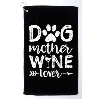 Wo Dog Mother Wine Lover Dog Mom Wine Mother's Day V-Neck Golf Towel
