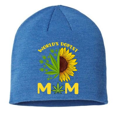 World's Dopest Mom Weed Marijuana Cannabis Weed Mother's Day Gift Sustainable Beanie