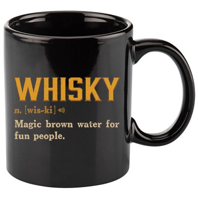 Whiskey Definition Magic Brown Water For Fun People 11oz C Handle Ceramic Mug