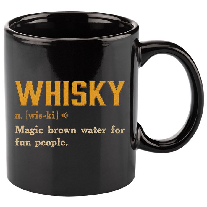 Whiskey Definition Magic Brown Water For Fun People 11oz C Handle Ceramic Mug