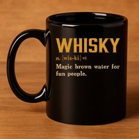 Whiskey Definition Magic Brown Water For Fun People 11oz C Handle Ceramic Mug