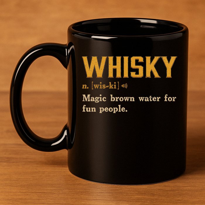 Whiskey Definition Magic Brown Water For Fun People 11oz C Handle Ceramic Mug