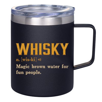 Whiskey Definition Magic Brown Water For Fun People 12oz Stainless Steel Coffee Mug