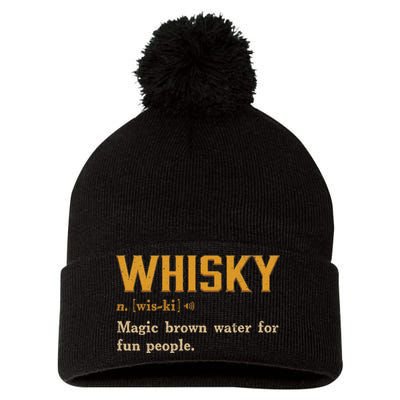 Whiskey Definition Magic Brown Water For Fun People Pom Pom 12in Knit Beanie