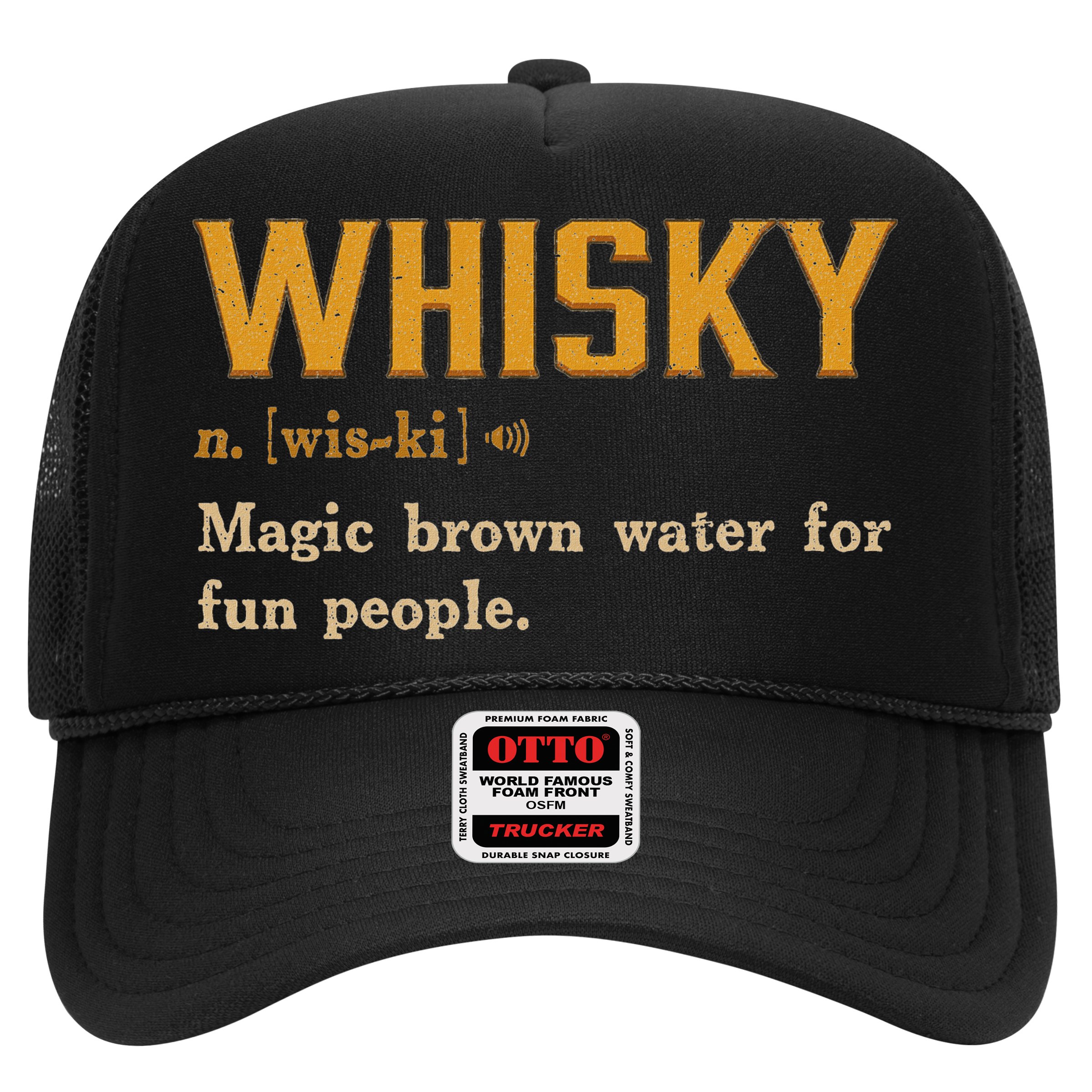 Whiskey Definition Magic Brown Water For Fun People Hat