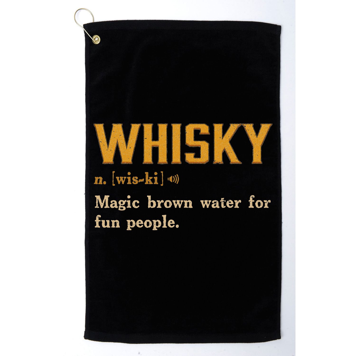 Whiskey Definition Magic Brown Water For Fun People Golf Towel
