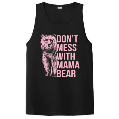 Wo Don't Mess with Mama Bear Vintage Mom Mommy Mother's Day PosiCharge Competitor Tank