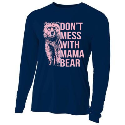 Wo Don't Mess with Mama Bear Vintage Mom Mommy Mother's Day Cooling Performance Long Sleeve Crew