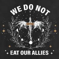 We Do Not Eat Our Allies Dragon Rider 4th Wing Book Bookish 7 Panel Mesh Trucker Snapback Hat