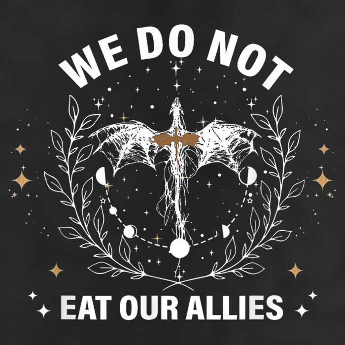 We Do Not Eat Our Allies Dragon Rider 4th Wing Book Bookish 7 Panel Mesh Trucker Snapback Hat