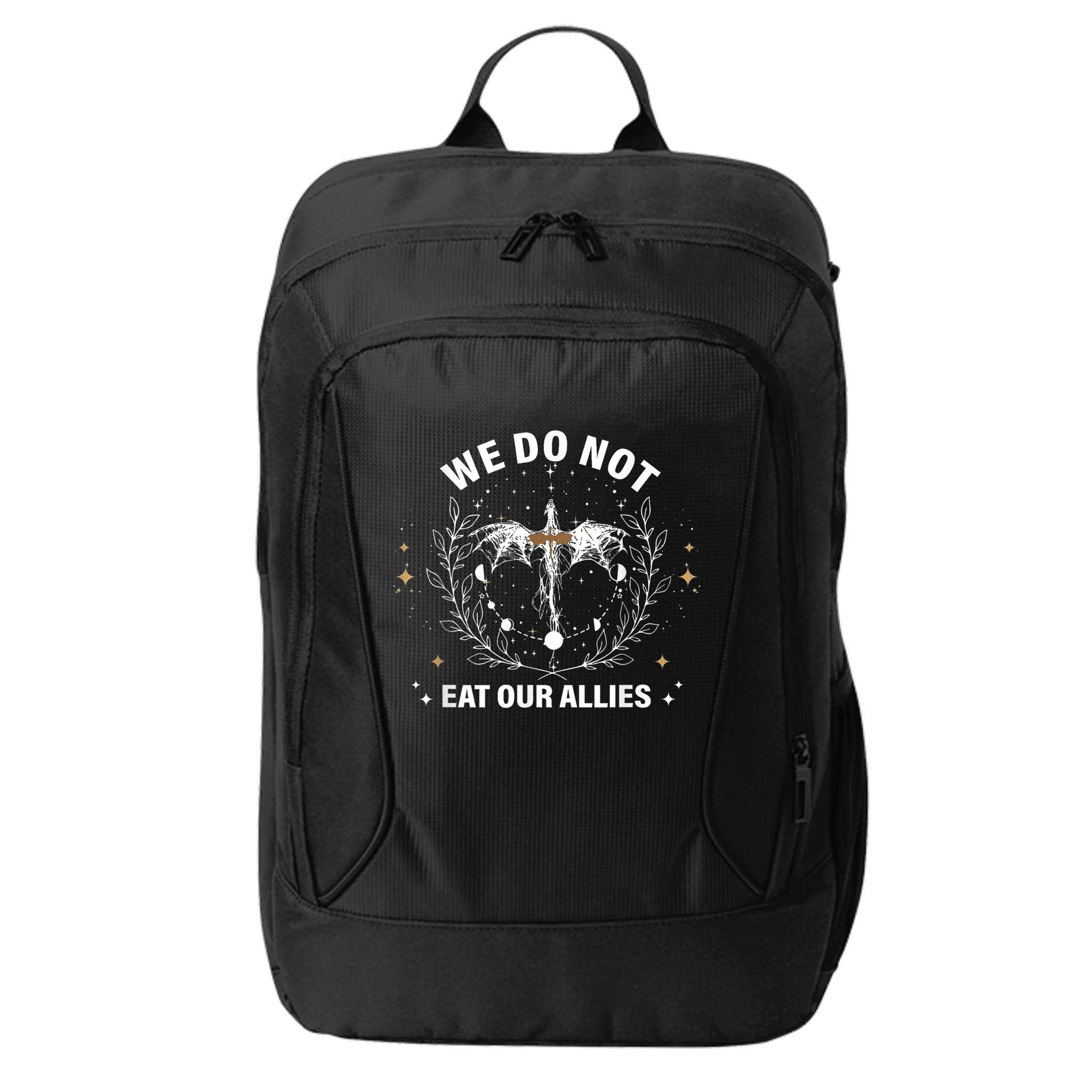We Do Not Eat Our Allies Dragon Rider 4th Wing Book Bookish City Backpack