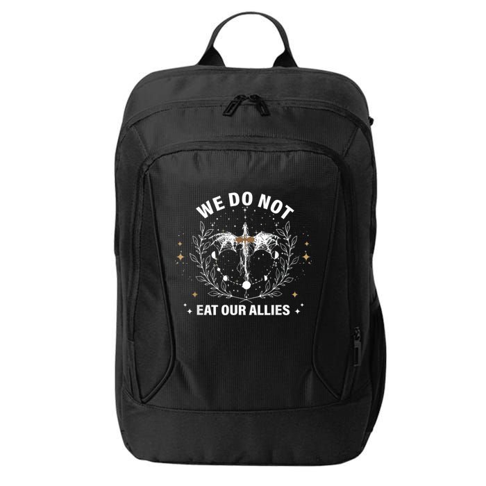 We Do Not Eat Our Allies Dragon Rider 4th Wing Book Bookish City Backpack
