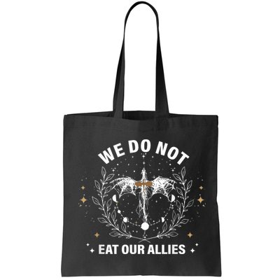 We Do Not Eat Our Allies Dragon Rider 4th Wing Book Bookish Bag