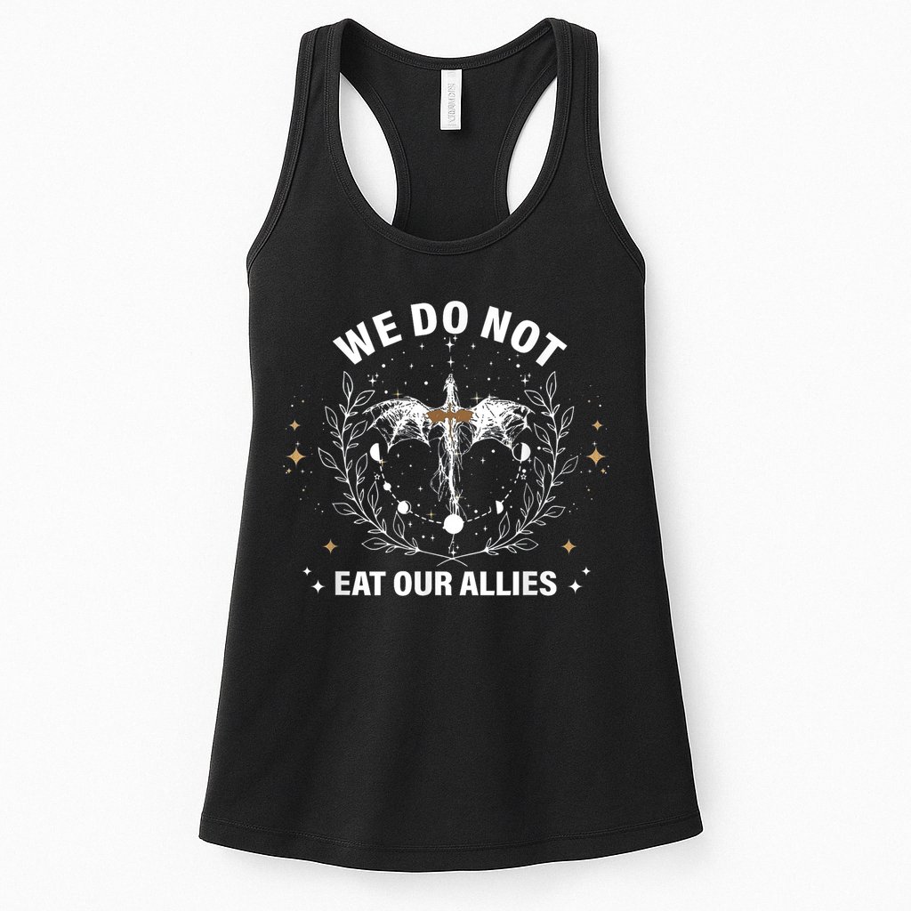 We Do Not Eat Our Allies Dragon Rider 4th Wing Book Bookish Womens Tank Top