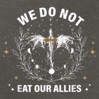 We Do Not Eat Our Allies Dragon Rider 4th Wing Book Bookish Cotton Canvas Backpack