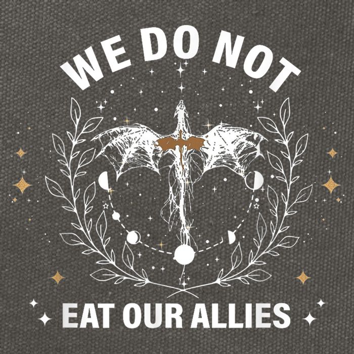 We Do Not Eat Our Allies Dragon Rider 4th Wing Book Bookish Cotton Canvas Backpack