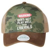 Warning Does Not Play Well With Liberals Legacy Tie Dye Trucker Hat
