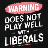 Warning Does Not Play Well With Liberals Ladies PosiCharge Tri-Blend Wicking Tank