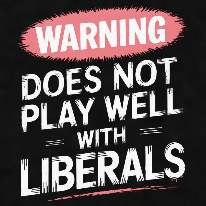 Warning Does Not Play Well With Liberals Ladies PosiCharge Tri-Blend Wicking Tank