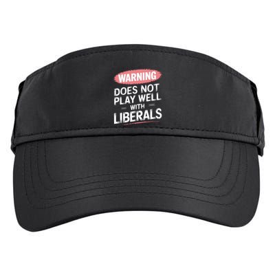 Warning Does Not Play Well With Liberals Adult Drive Performance Visor