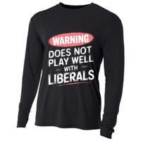 Warning Does Not Play Well With Liberals Cooling Performance Long Sleeve Crew