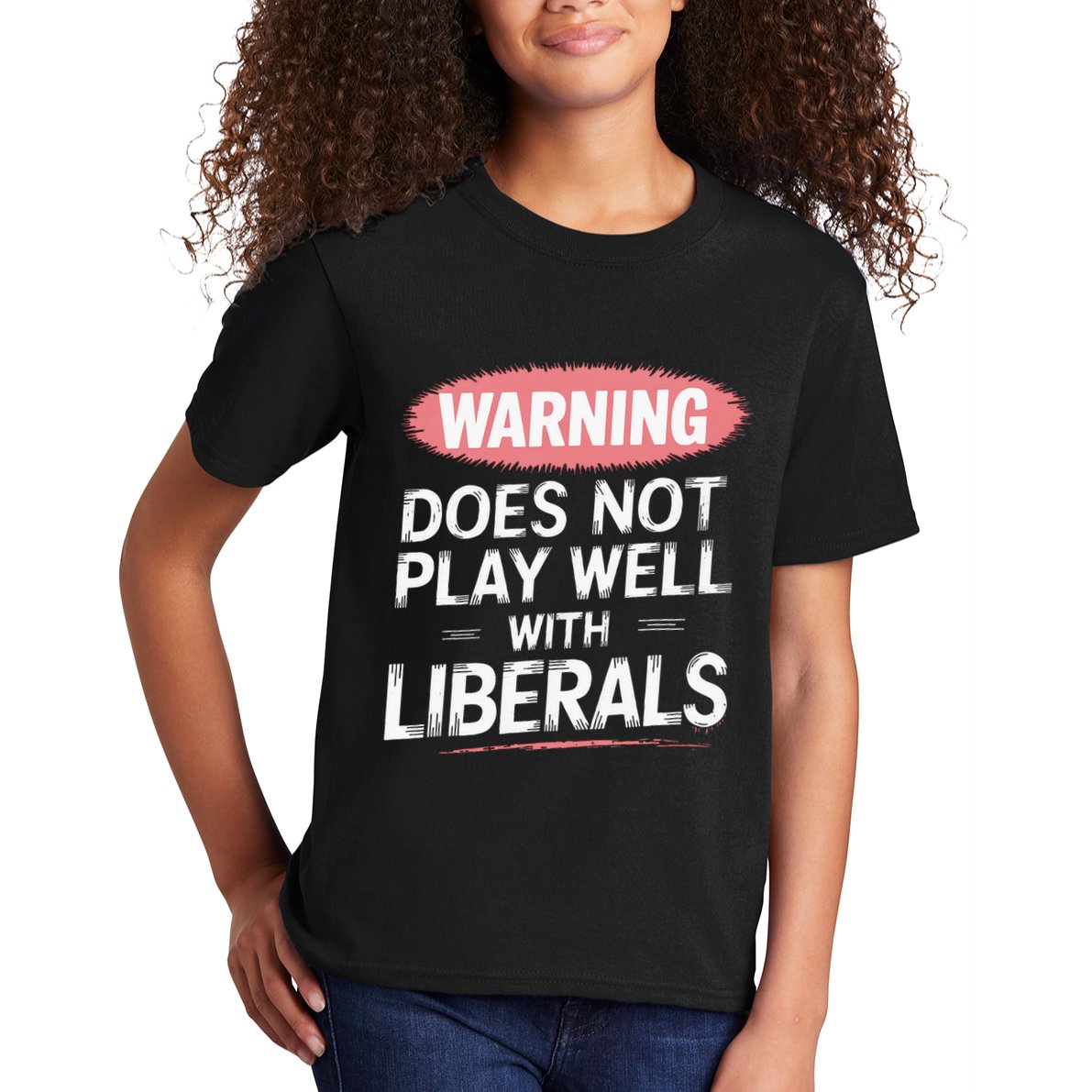 Warning Does Not Play Well With Liberals Kids T-Shirt