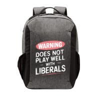 Warning Does Not Play Well With Liberals Vector Backpack