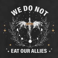 We Do Not Eat Our Allies Dragon Rider 4th Wing Book Bookish 7 Panel Mesh Trucker Snapback Hat